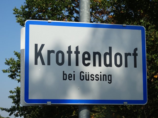 Krottendorf bei Gssing, Ortstafel